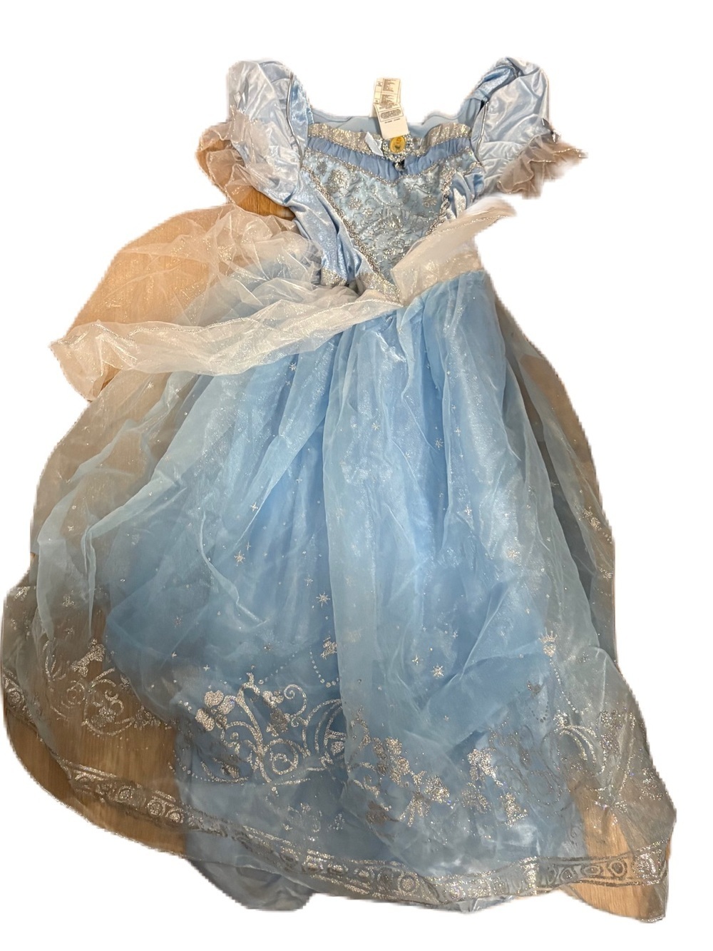 Disney Store Cinderella Dress NEW Costume Large 10 Carriage Glitter Blue